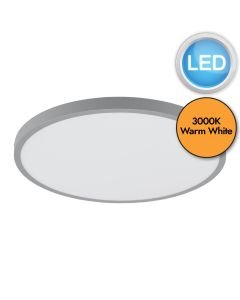 Eglo Lighting - Fueva 1 - 97263 - LED Silver White Flush Ceiling Light