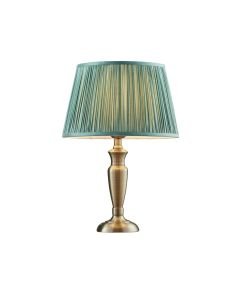 Endon Lighting - Oslo - 91155 - Antique Brass Fir Table Lamp With Shade