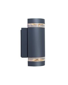 Lutec - Focus - 5604011118 - Dark Grey Clear IP44 Outdoor Wall Washer Light