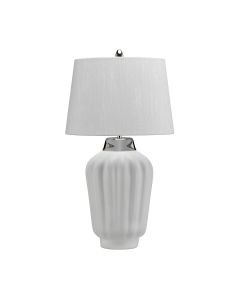 Quintiesse - QN-BEXLEY-TL-WPN - Bexley 1 Light Table Lamp - White & Polished Nickel