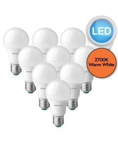 10 x 8.6W LED E27 Light Bulbs - Warm White