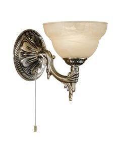 Eglo Lighting - Marbella - 85859 - Bronze Clear Champagne Glass Pull Cord Wall Light