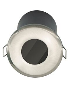 Set of 20 Fire Rated Bathroom Downlights - Brushed Steel IP65 Recessed Downlight