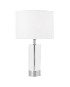 Ingo - 43cm Solid Crystal Table Lamp White Fabric Shade
