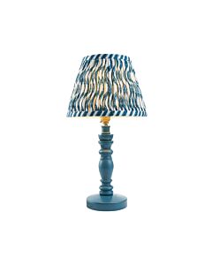 Endon Lighting - Bibury & Ripple 20cm - 115082 - Blue Aged Brass Table Lamp With Shade