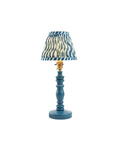 Endon Lighting - Bibury & Ripple 16cm - 115886 - Blue Aged Brass Table Lamp With Shade