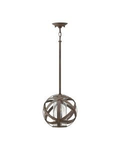 Hinkley Lighting - Carson - HK-CARSON-P - Aged Iron Clear Seeded Glass IP44 Outdoor Ceiling Pendant Light
