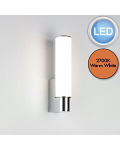 Astro Lighting - Kyoto - 1060018 - LED Chrome White Glass IP44 Bathroom Wall Light