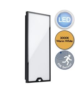 Eglo Lighting - Casazza - 99522 - LED Black White IP44 Outdoor Sensor Wall Light