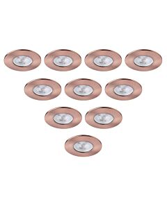 Saxby Lighting - Set of 10 Saxby ShieldONE 65 - 113281 & 113319 - Copper Fixed Recessed Fire Rated Ceiling Downlights