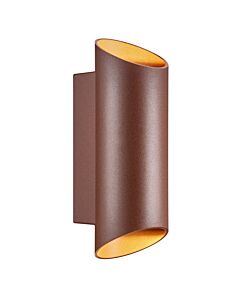 Nordlux - Nico Round 22 - 2218231009 - Rustic Brown 2 Light IP54 Outdoor Wall Washer Light