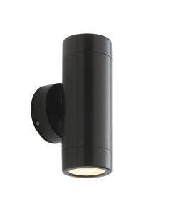Saxby Lighting - Odyssey - St5008bk - Black Clear Glass 2 Light IP65 Outdoor Wall Washer Light