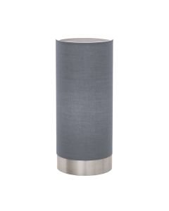Eglo Lighting - Pasteri - 95119 - Satin Nickel Grey Touch Table Lamp With Shade