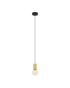 Eglo Lighting - Pozueta 1 - 900801 - Black Wood Ceiling Pendant Light