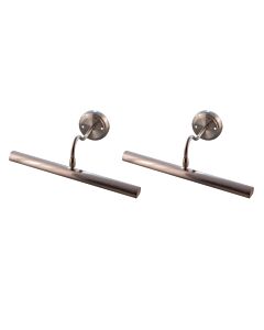 Set of 2 Alexandra - Satin Chrome 350mm Picture Lights