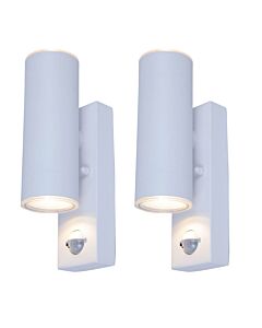 Set of 2 Grange - White LED Outdoor Up Down Motion Sensor Wall Lights