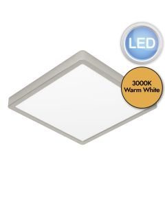 Eglo Lighting - Fueva 5 - 900595 - LED Satin Nickel White Flush Ceiling Light
