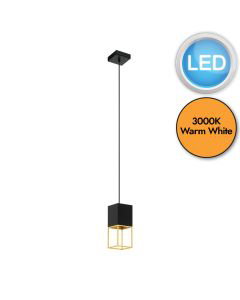 Eglo Lighting - Montebaldo - 97733 - LED Black Gold Ceiling Pendant Light