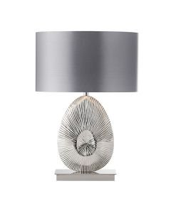 Endon Lighting - Simeto - EH-SIMETO-TL - Nickel Grey Table Lamp With Shade