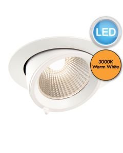 Saxby Lighting - Axial - 99554 - LED White Clear Glass 30W 3000k 140mm Dia Recessed Ceiling Downlight