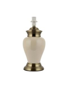 Endon Lighting - Dalston - DALSTON-TLAB - Cream Crackle Antique Brass Ceramic Base Only Table Lamp