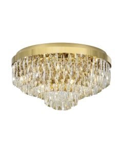 Eglo Lighting - Valparaiso - 39458 - Gold Clear Glass 11 Light Flush Ceiling Light