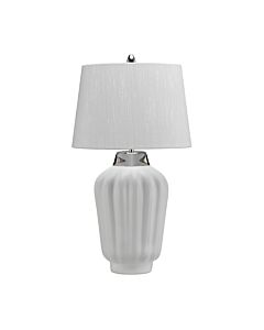 Quintiesse - QN-BEXLEY-TL-WPN - Bexley 1 Light Table Lamp - White & Polished Nickel