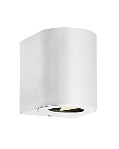 Nordlux - Canto 2 - 49701001 - LED White Clear Glass 2 Light IP44 Outdoor Wall Washer Light