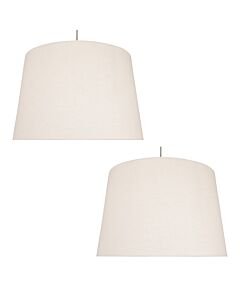Set of 2 Linen - Natural Linen 40cm Lightshade for Pendants or Lamps