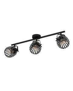 Eglo Lighting - Girona - 900663 - Black Brushed Brass 3 Light Ceiling Spotlight