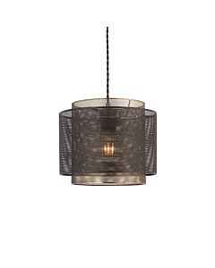 Endon Lighting - Plexus - 72831 - Black Antique Brass Easy Fit Metal Pendant Shade