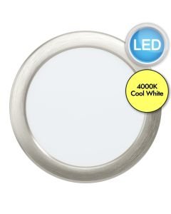 Eglo Lighting - Fueva 5 - 99154 - LED Satin Nickel White Recessed Ceiling Downlight