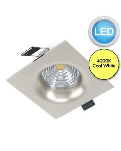 Eglo Lighting - Saliceto - 98474 - LED Satin Nickel Clear Glass Recessed Ceiling Downlight