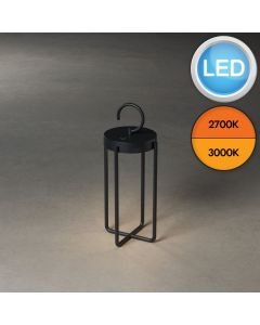 Konstsmide - Manorola - 7820-750 - LED Black IP54 Battery Outdoor Portable Lamp