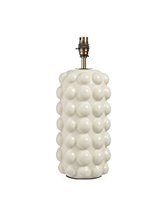 Endon Lighting - Bobble - 111252 - White Crackle Aged Brass Ceramic Base Only Table Lamp