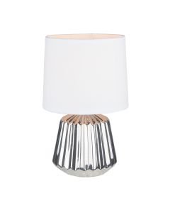Jess - Chrome Ceramic Lamp