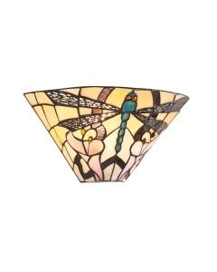 Interiors 1900 - Ashton - 63926 - Black Tiffany Glass Wall Washer Light