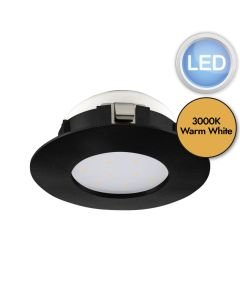 Eglo Lighting - Pineda - 900743 - LED Black IP44 Bathroom Recessed Ceiling Downlight