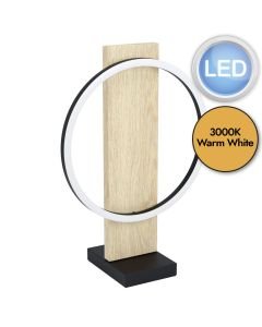 Eglo Lighting - Boyal - 99469 - LED Black Wood White Table Lamp