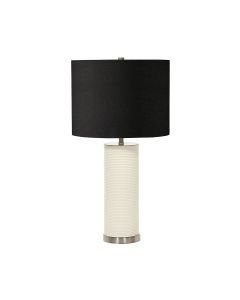 Elstead Lighting - Ripple - RIPPLE-TL-WHT-B - White Resin Nickel Black Table Lamp With Shade