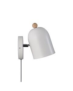 Nordlux - Gaston - 2412671001 - White Wood Plug In Spotlight
