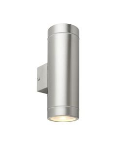 Saxby Lighting - Palin - 98437 - Stainless Steel Clear Glass 2 Light IP44 Large Outdoor Wall Washer Light