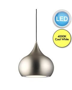 Endon Lighting - Brosnan - 61296 - LED Nickel Ceiling Pendant Light