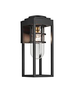 Kichler Lighting - Hone - KL-HONE-M-BKT - Black Clear Glass IP44 Outdoor Wall Light