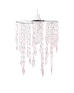 Chrome & Pink Jewels Light Shade
