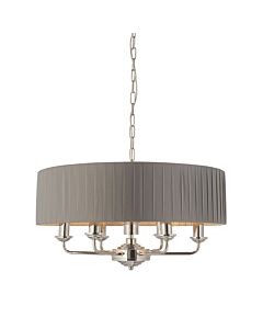 Endon Lighting - Highclere - 94397 - Nickel Charcoal 6 Light Ceiling Pendant Light