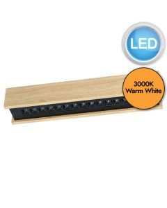 Eglo Lighting - Termini - 39789 - LED Wood Black Flush Ceiling Light