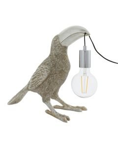 Pont - Vintage Silver Parrot Table Lamp