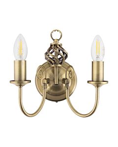 Barley Twist - Antique Brass Wall Light