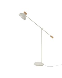 Arnold - Muted Grey Lever Arm Floor Reading Lamp